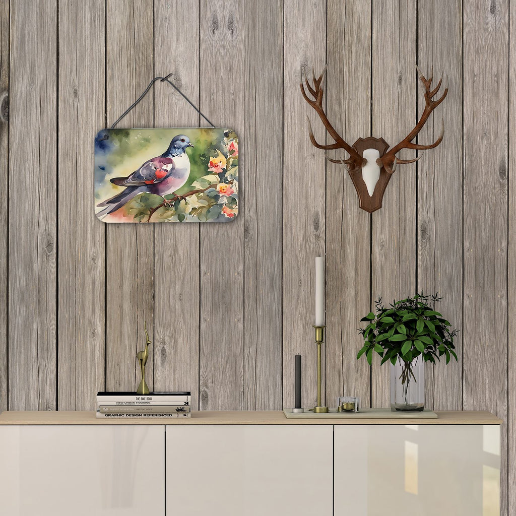 NEW Pigeon Wall or Door Hanging Prints Aluminum Metal Sign Kitchen Wall Bar Bathroom Plaque Home Decor, 8HX12W, Multicolor