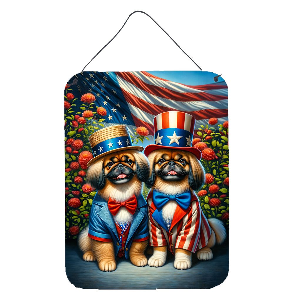 NEW All American Pekingese Wall or Door Hanging Prints Aluminum Metal Sign Kitchen Wall Bar Bathroom Plaque Home Decor Front Door Plaque, 12x16, Multicolor