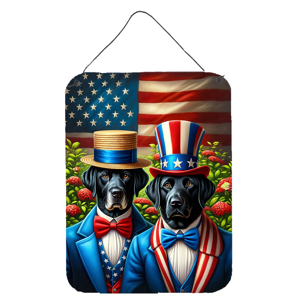 NEW All American Labrador Retriever Wall or Door Hanging Prints Aluminum Metal Sign Kitchen Wall Bar Bathroom Plaque Home Decor Front Door Plaque, 12x16, Multicolor