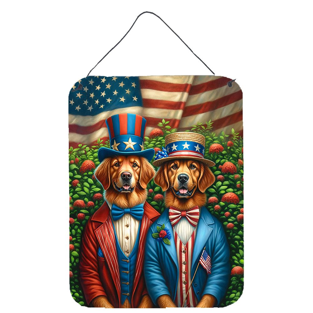 NEW All American Chesapeake Bay Retriever Wall or Door Hanging Prints Aluminum Metal Sign Kitchen Wall Bar Bathroom Plaque Home Decor Front Door Plaque, 12x16, Multicolor