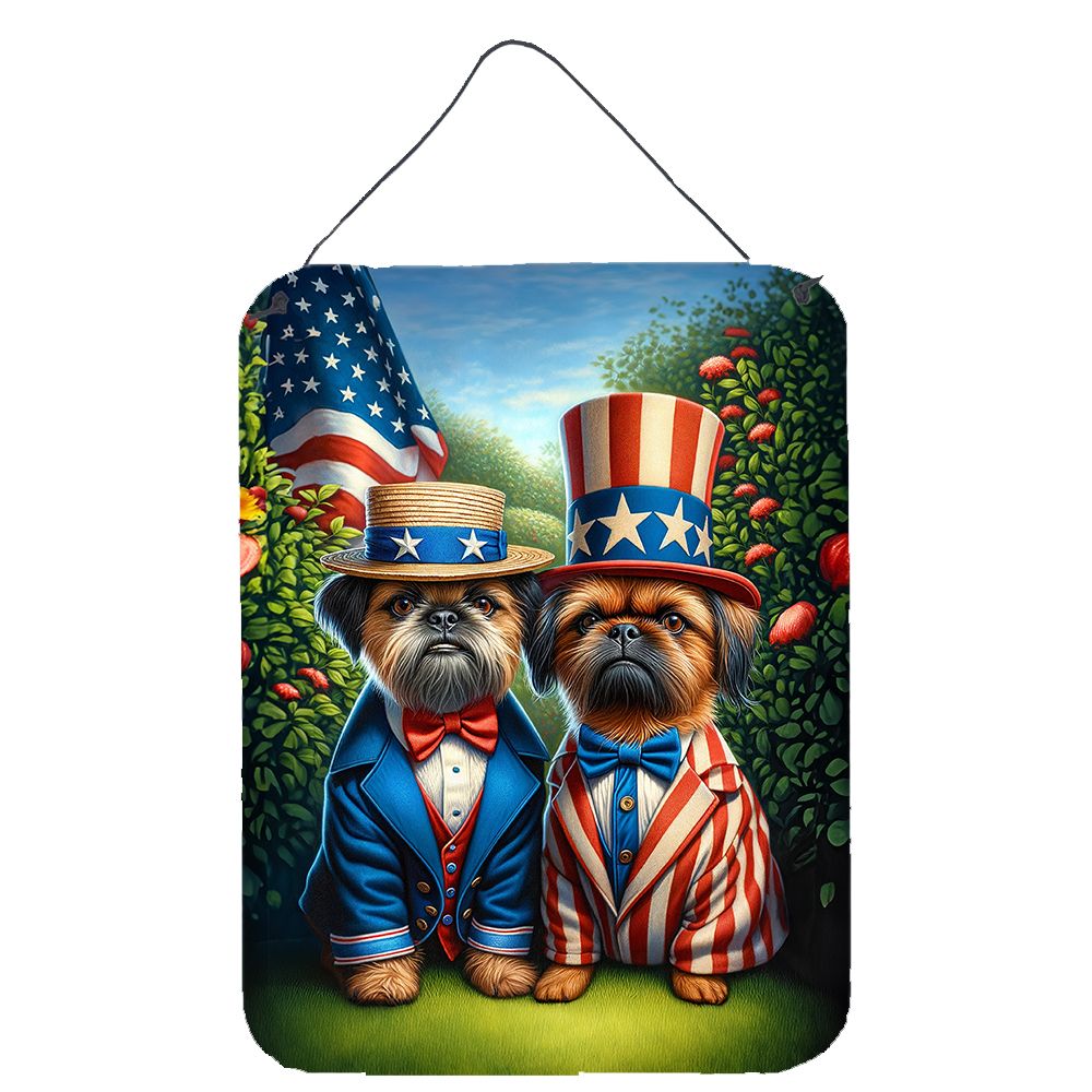 NEW All American Brussels Griffon Wall or Door Hanging Prints Aluminum Metal Sign Kitchen Wall Bar Bathroom Plaque Home Decor Front Door Plaque, 12x16, Multicolor
