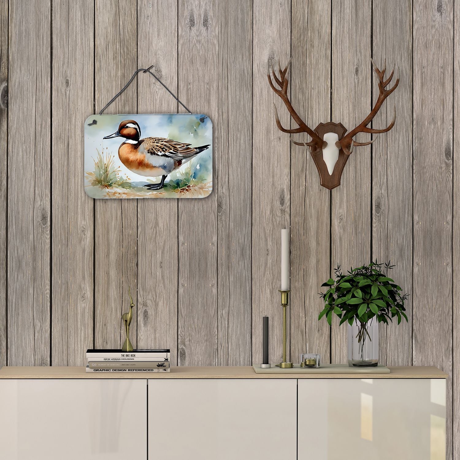 NEW Northern Pintail Wall or Door Hanging Prints Aluminum Metal Sign Kitchen Wall Bar Bathroom Plaque Home Decor, 8HX12W, Multicolor