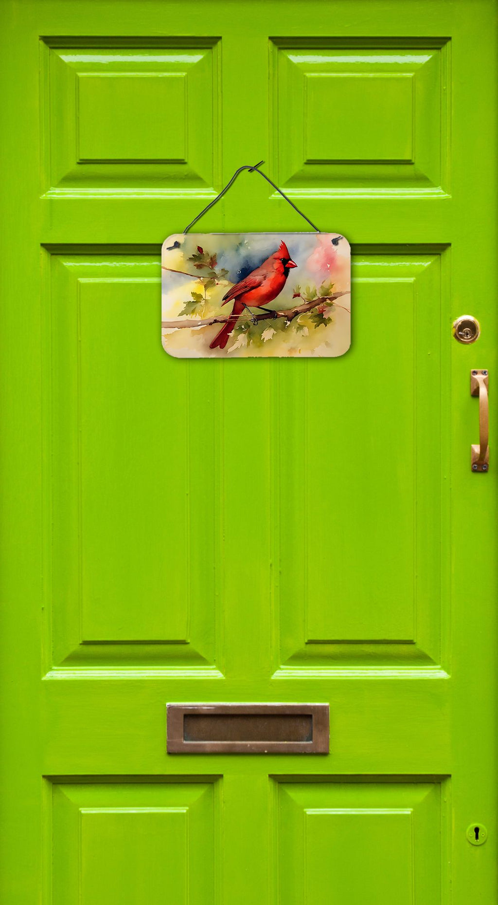 NEW Cardinal Wall or Door Hanging Prints Aluminum Metal Sign Kitchen Wall Bar Bathroom Plaque Home Decor, 8HX12W, Multicolor
