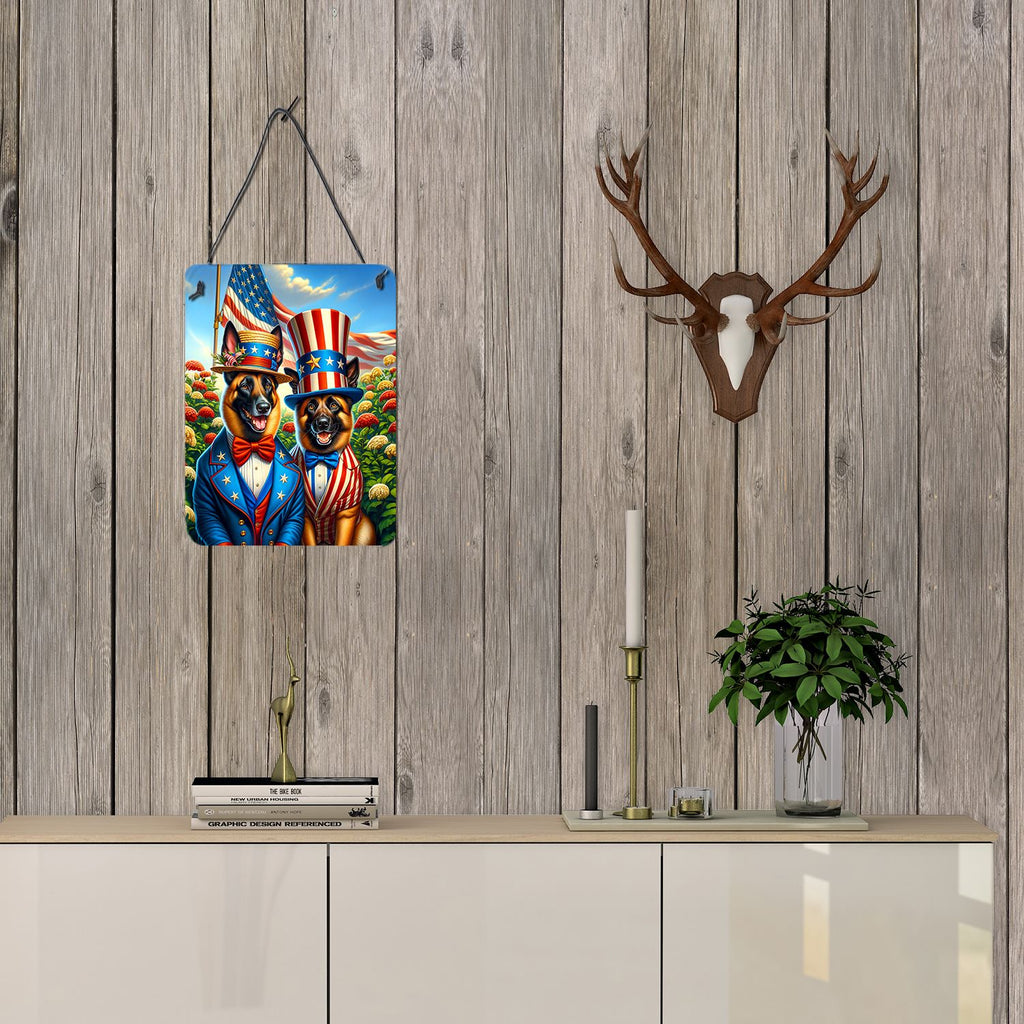 NEW All American Belgian Malinois Wall or Door Hanging Prints Aluminum Metal Sign Kitchen Wall Bar Bathroom Plaque Home Decor Front Door Plaque, 12x16, Multicolor