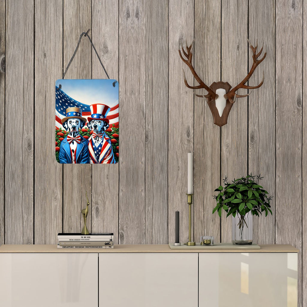 NEW All American Dalmatian Wall or Door Hanging Prints Aluminum Metal Sign Kitchen Wall Bar Bathroom Plaque Home Decor Front Door Plaque, 12x16, Multicolor