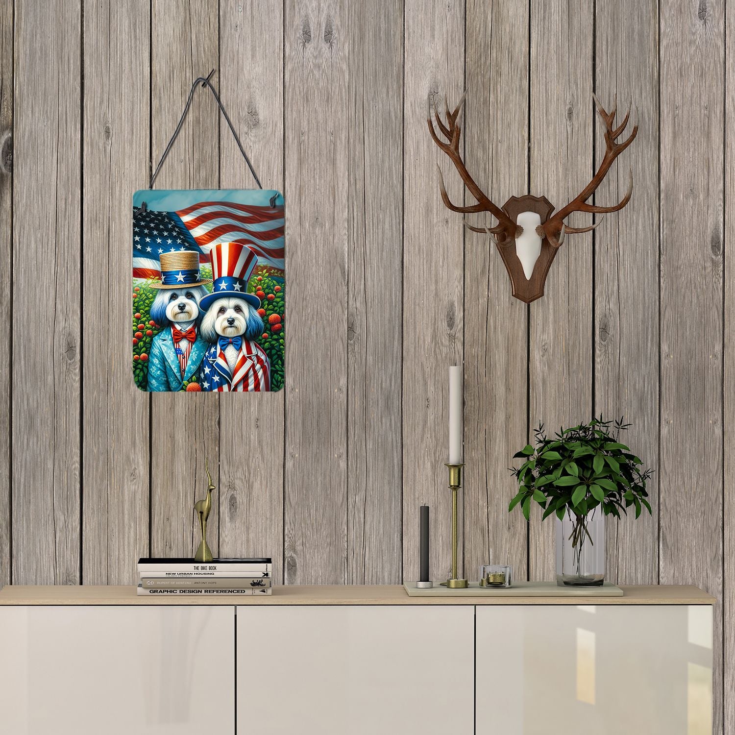 NEW All American Havanese Wall or Door Hanging Prints Aluminum Metal Sign Kitchen Wall Bar Bathroom Plaque Home Decor Front Door Plaque, 12x16, Multicolor