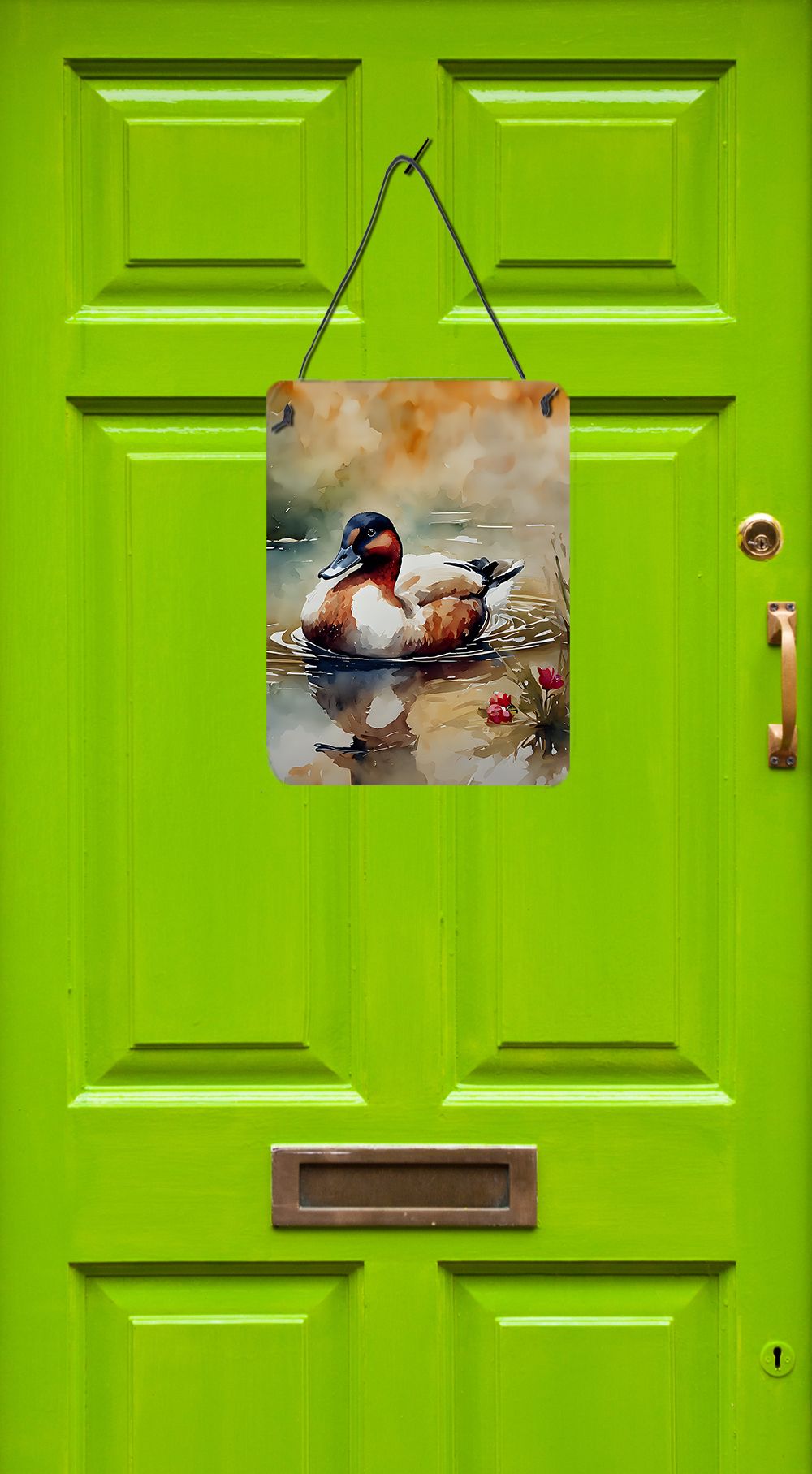 NEW Canvasback Wall or Door Hanging Prints Aluminum Metal Sign Kitchen Wall Bar Bathroom Plaque Home Decor Front Door Plaque, 12x16, Multicolor