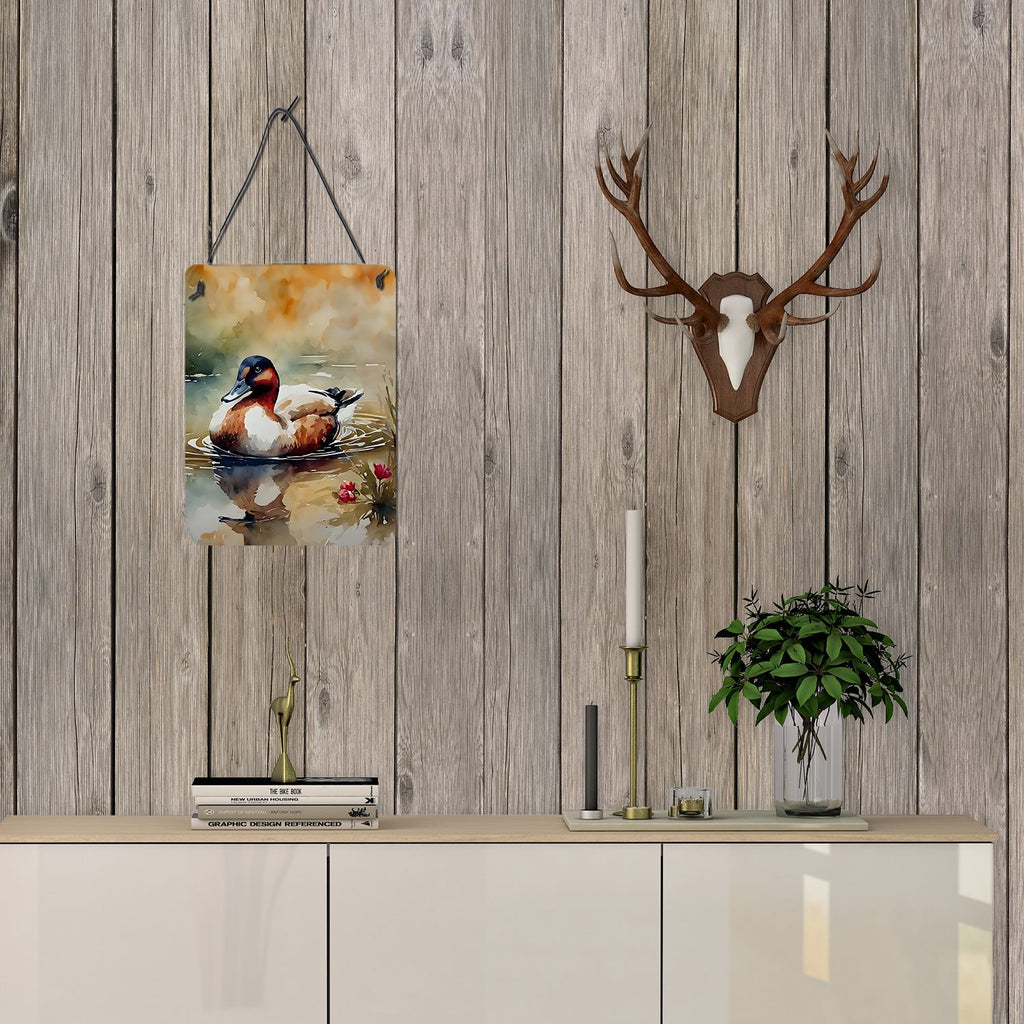 NEW Canvasback Wall or Door Hanging Prints Aluminum Metal Sign Kitchen Wall Bar Bathroom Plaque Home Decor Front Door Plaque, 12x16, Multicolor