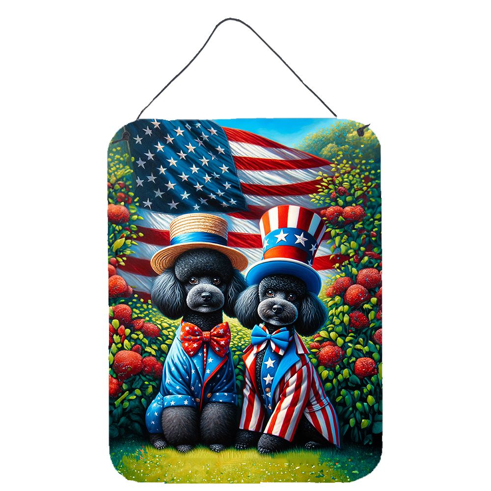 NEW All American Poodle Wall or Door Hanging Prints Aluminum Metal Sign Kitchen Wall Bar Bathroom Plaque Home Decor Front Door Plaque, 12x16, Multicolor