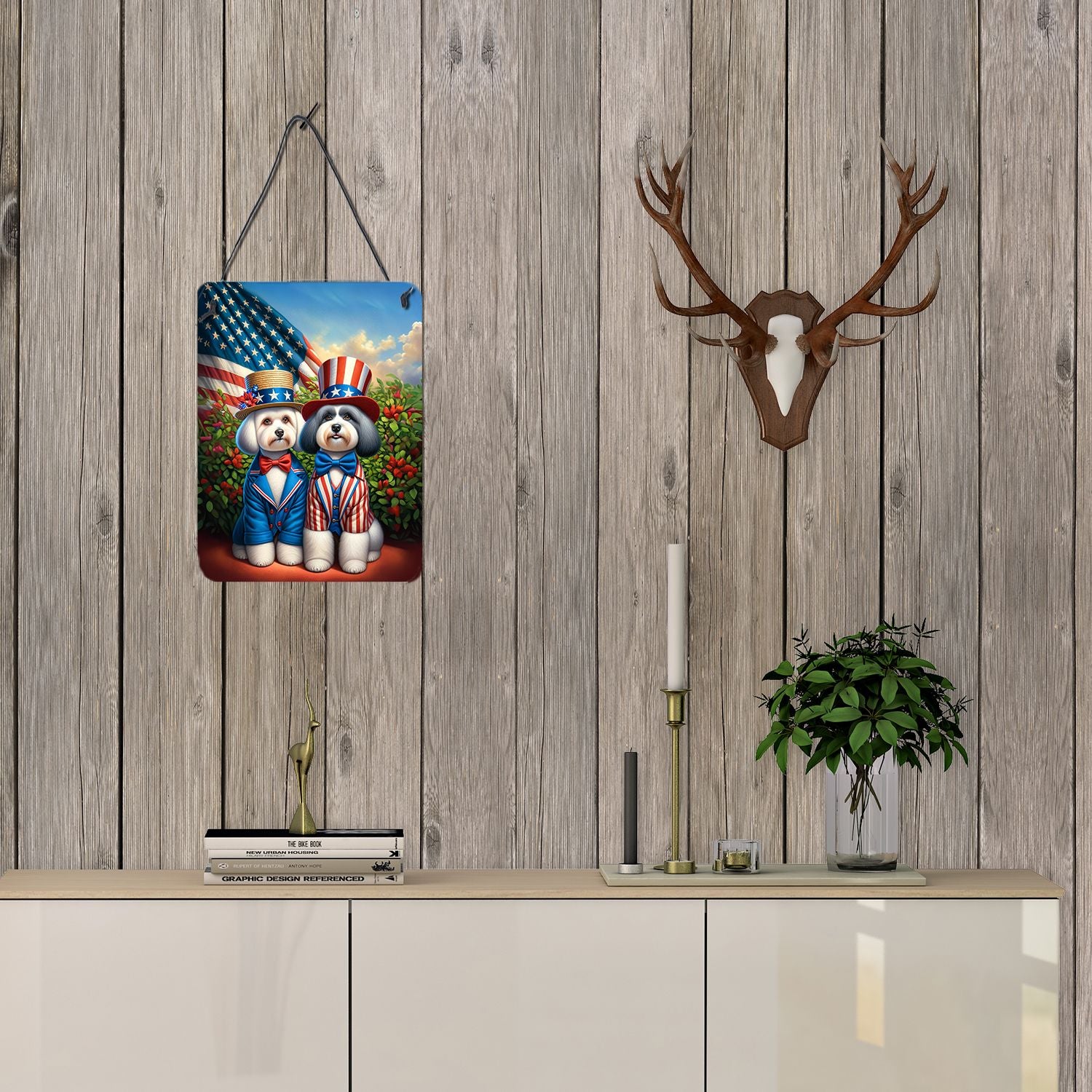 NEW All American Havanese Wall or Door Hanging Prints Aluminum Metal Sign Kitchen Wall Bar Bathroom Plaque Home Decor Front Door Plaque, 12x16, Multicolor