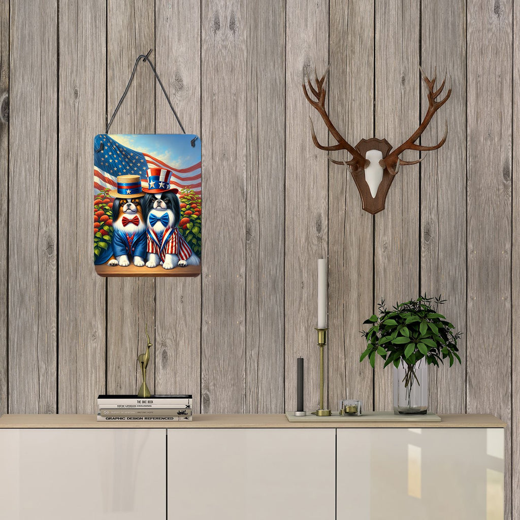 NEW All American Japanese Chin Wall or Door Hanging Prints Aluminum Metal Sign Kitchen Wall Bar Bathroom Plaque Home Decor Front Door Plaque, 12x16, Multicolor