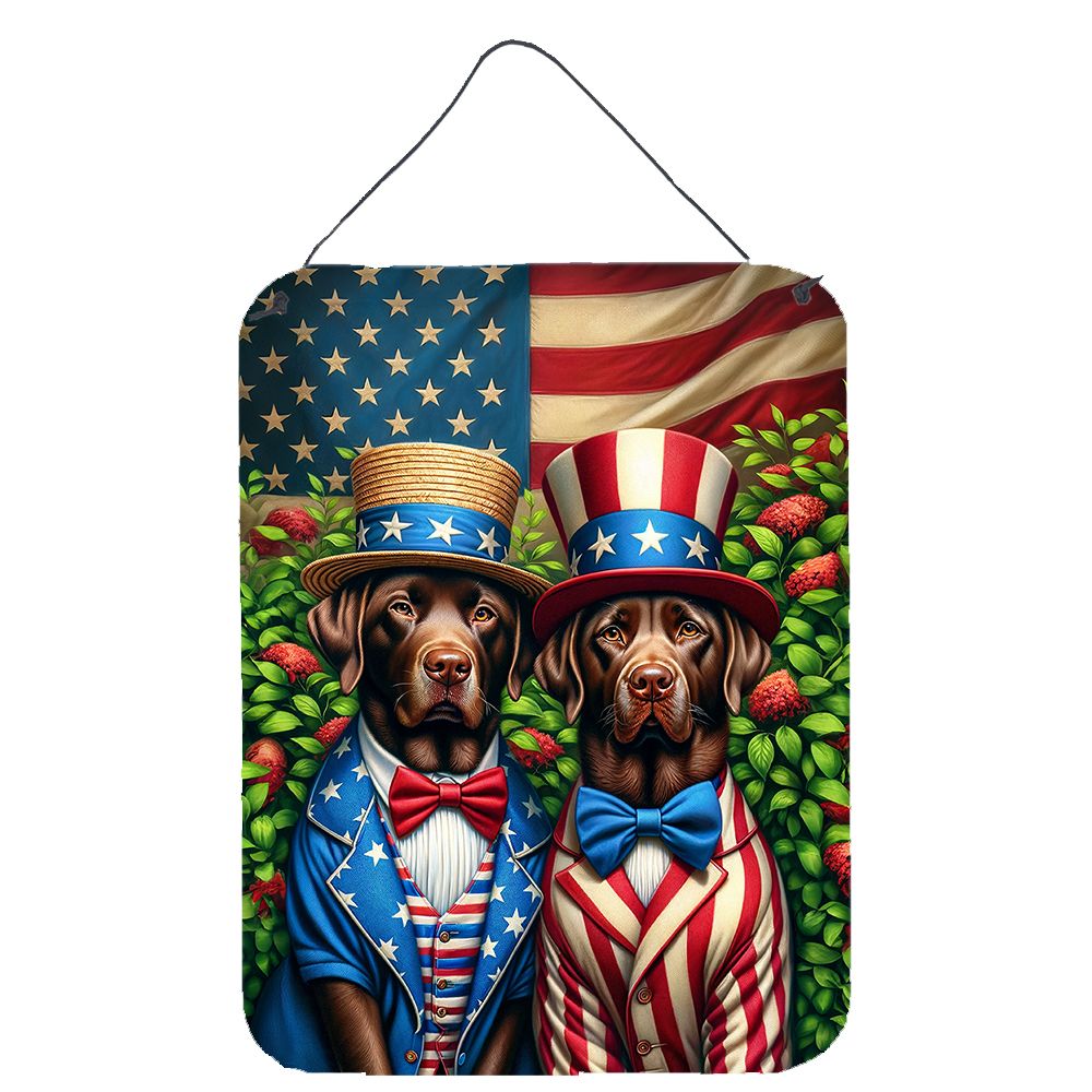 NEW All American Labrador Retriever Wall or Door Hanging Prints Aluminum Metal Sign Kitchen Wall Bar Bathroom Plaque Home Decor Front Door Plaque, 12x16, Multicolor