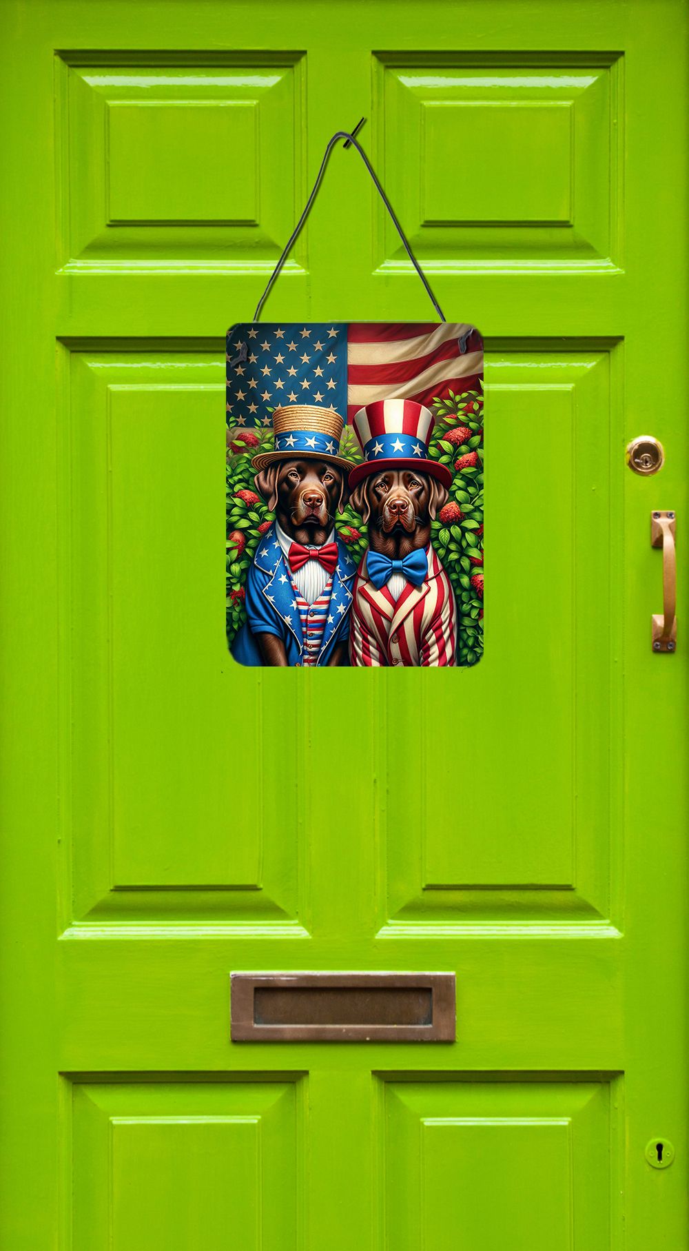 NEW All American Labrador Retriever Wall or Door Hanging Prints Aluminum Metal Sign Kitchen Wall Bar Bathroom Plaque Home Decor Front Door Plaque, 12x16, Multicolor