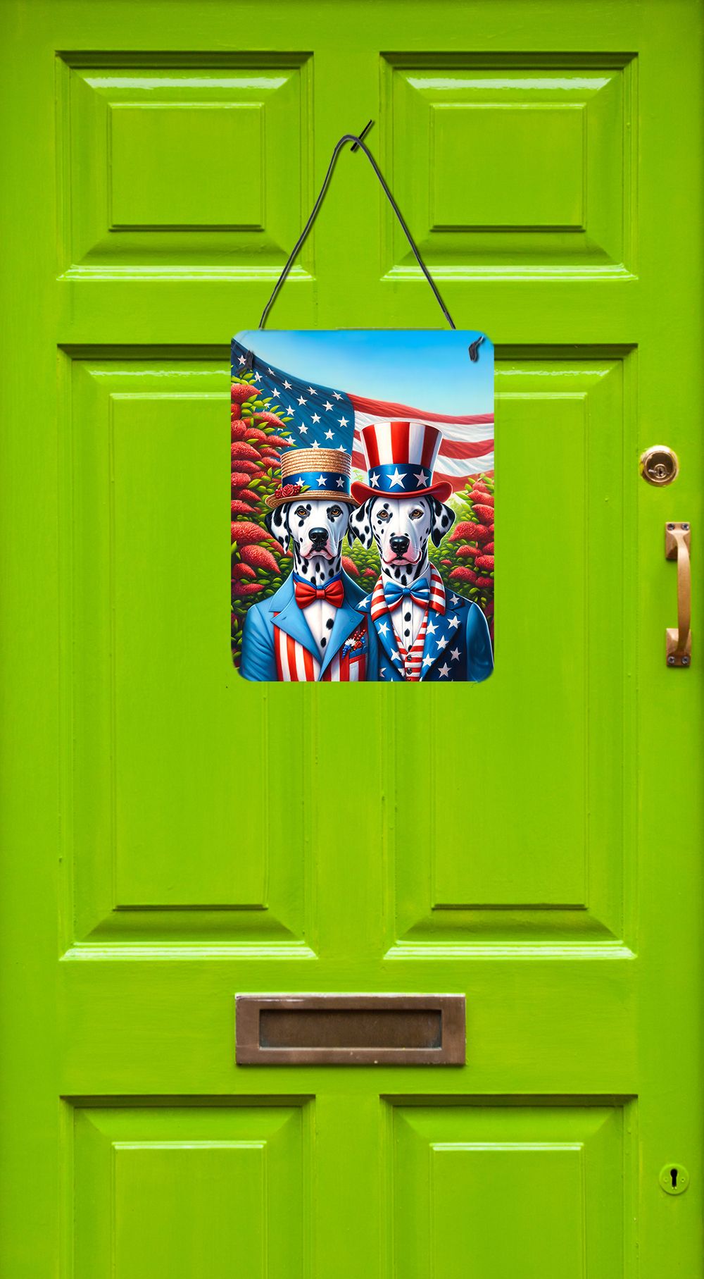 NEW All American Dalmatian Wall or Door Hanging Prints Aluminum Metal Sign Kitchen Wall Bar Bathroom Plaque Home Decor Front Door Plaque, 12x16, Multicolor
