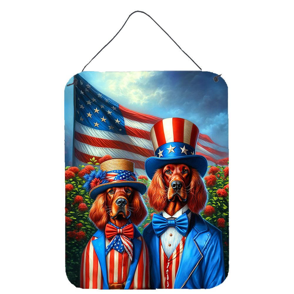 NEW All American Irish Setter Wall or Door Hanging Prints Aluminum Metal Sign Kitchen Wall Bar Bathroom Plaque Home Decor Front Door Plaque, 12x16, Multicolor