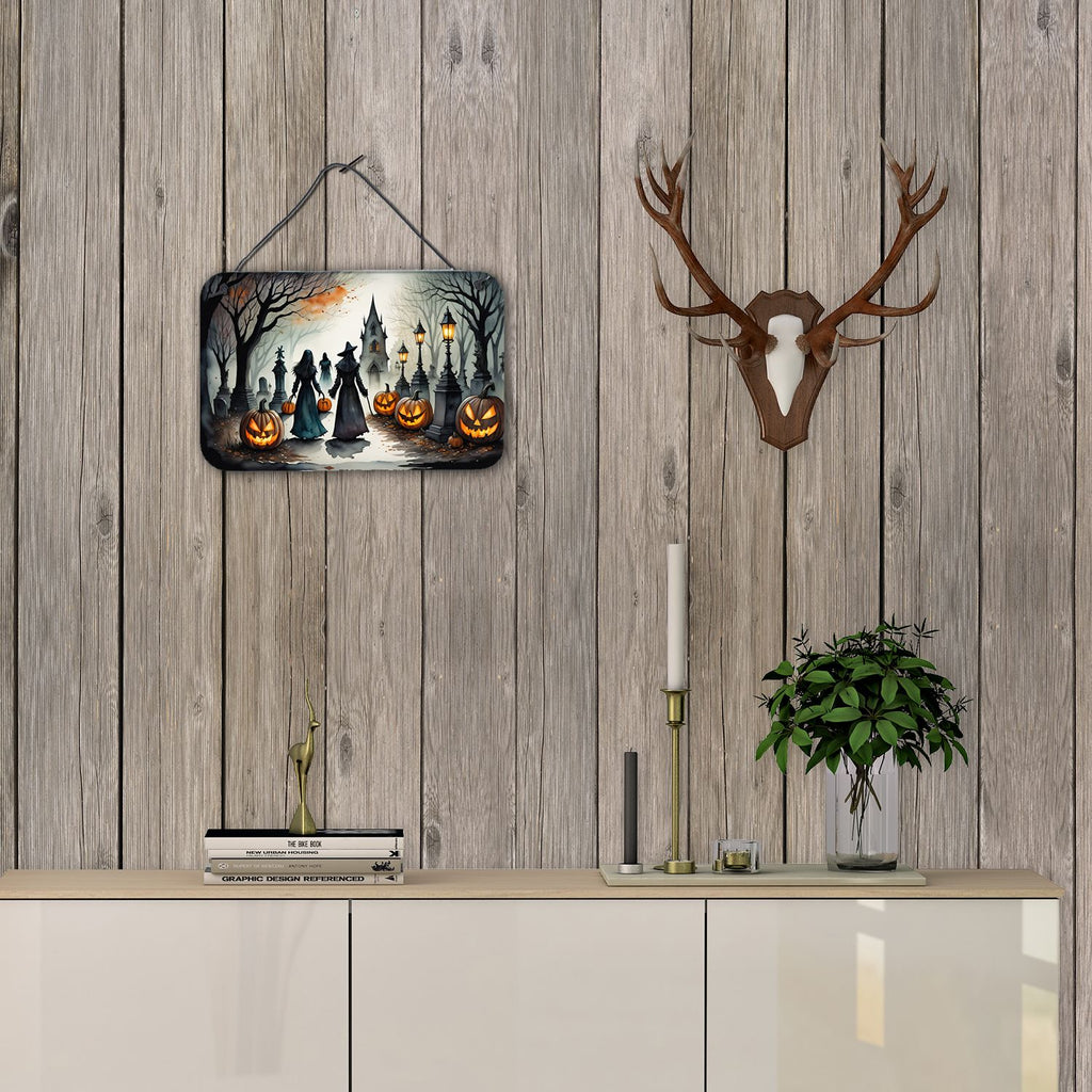 NEW Vampires Spooky Halloween Wall or Door Hanging Prints Aluminum Metal Sign Kitchen Wall Bar Bathroom Plaque Home Decor, 8HX12W, Multicolor