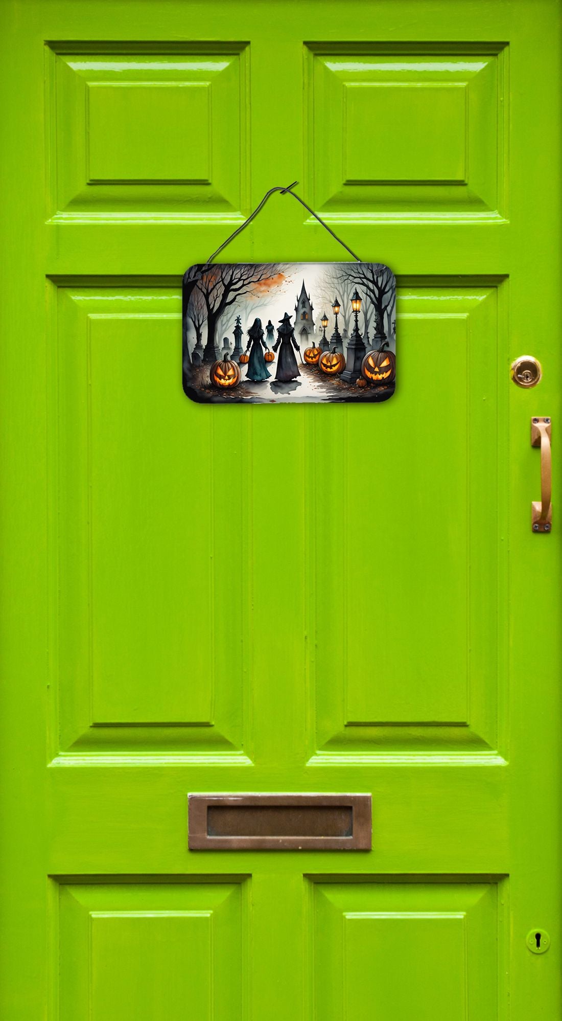 NEW Vampires Spooky Halloween Wall or Door Hanging Prints Aluminum Metal Sign Kitchen Wall Bar Bathroom Plaque Home Decor, 8HX12W, Multicolor