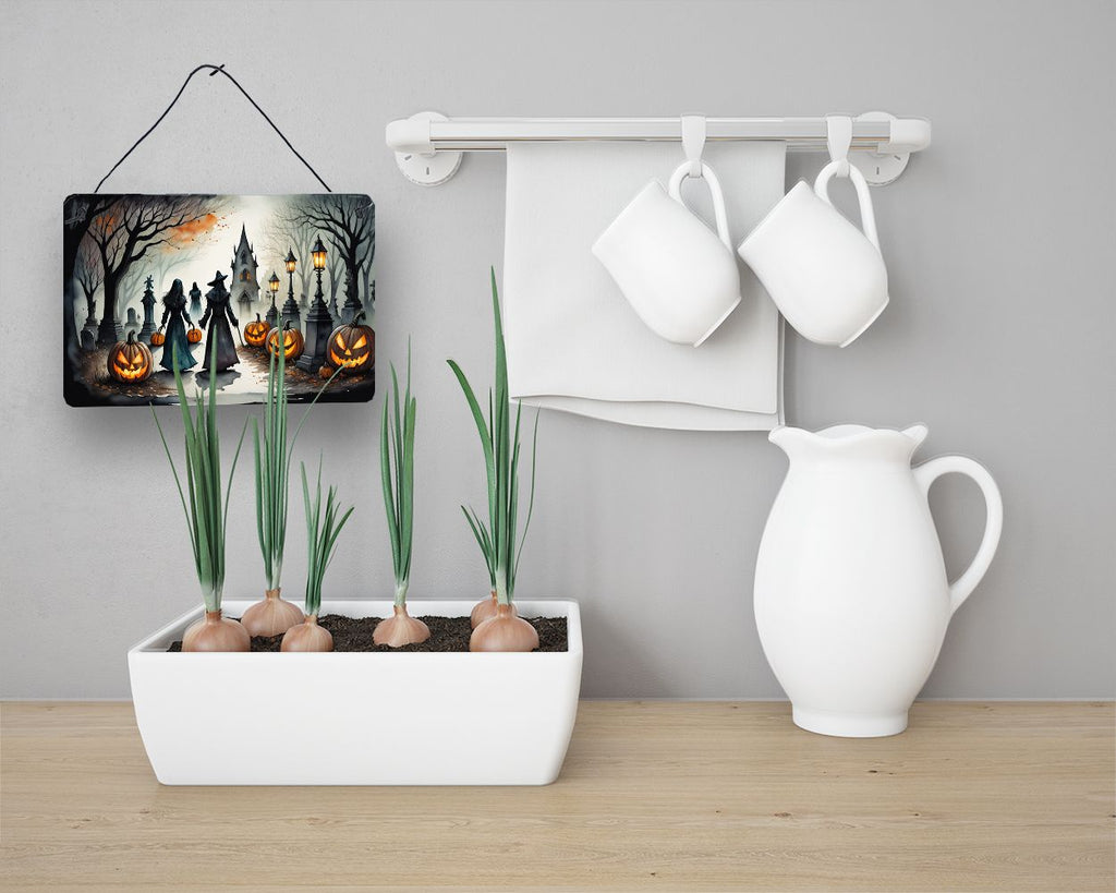 NEW Vampires Spooky Halloween Wall or Door Hanging Prints Aluminum Metal Sign Kitchen Wall Bar Bathroom Plaque Home Decor, 8HX12W, Multicolor